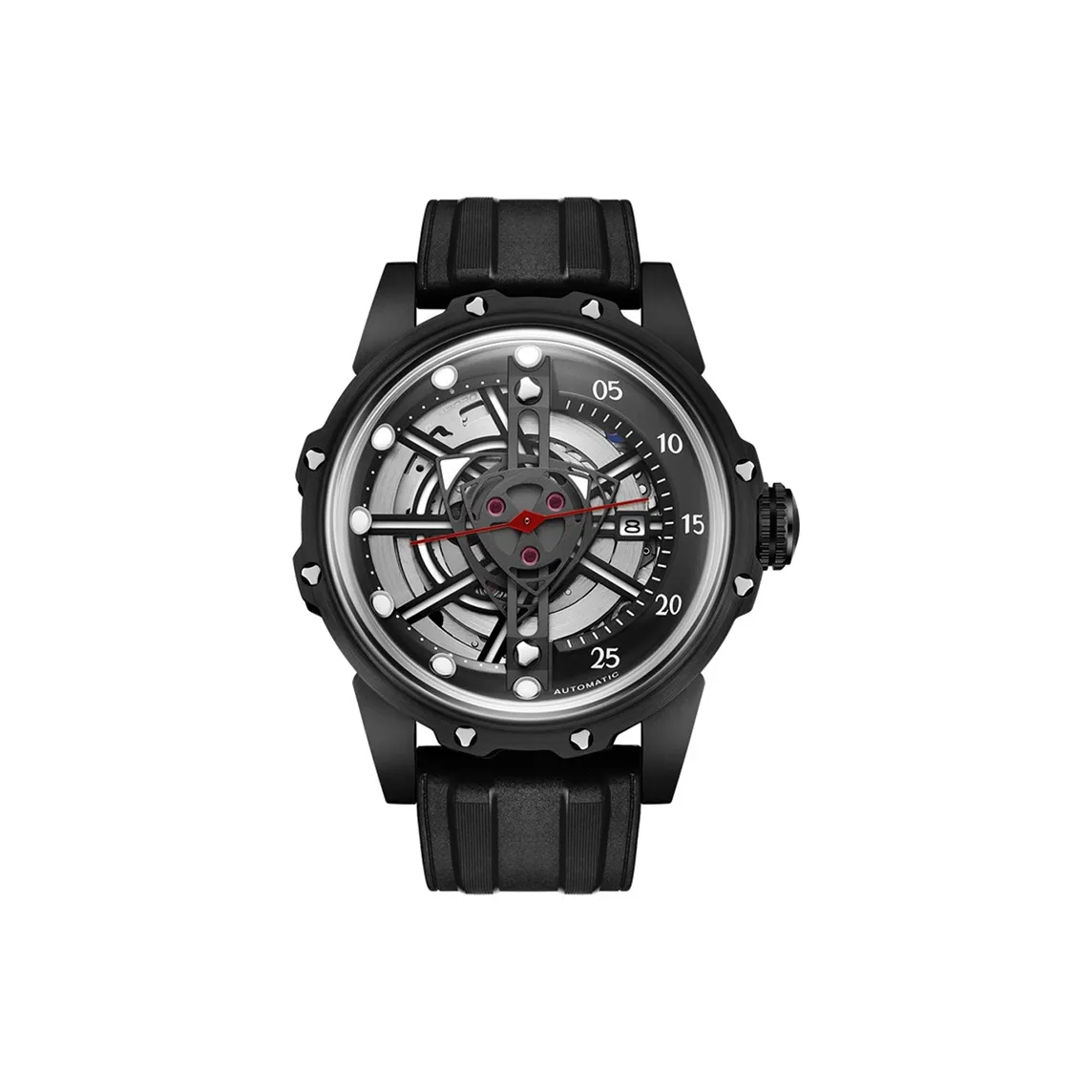 HANBORO Automatic Mechanical Movement Watch Men's Watches Black Dial HBR8857-HH