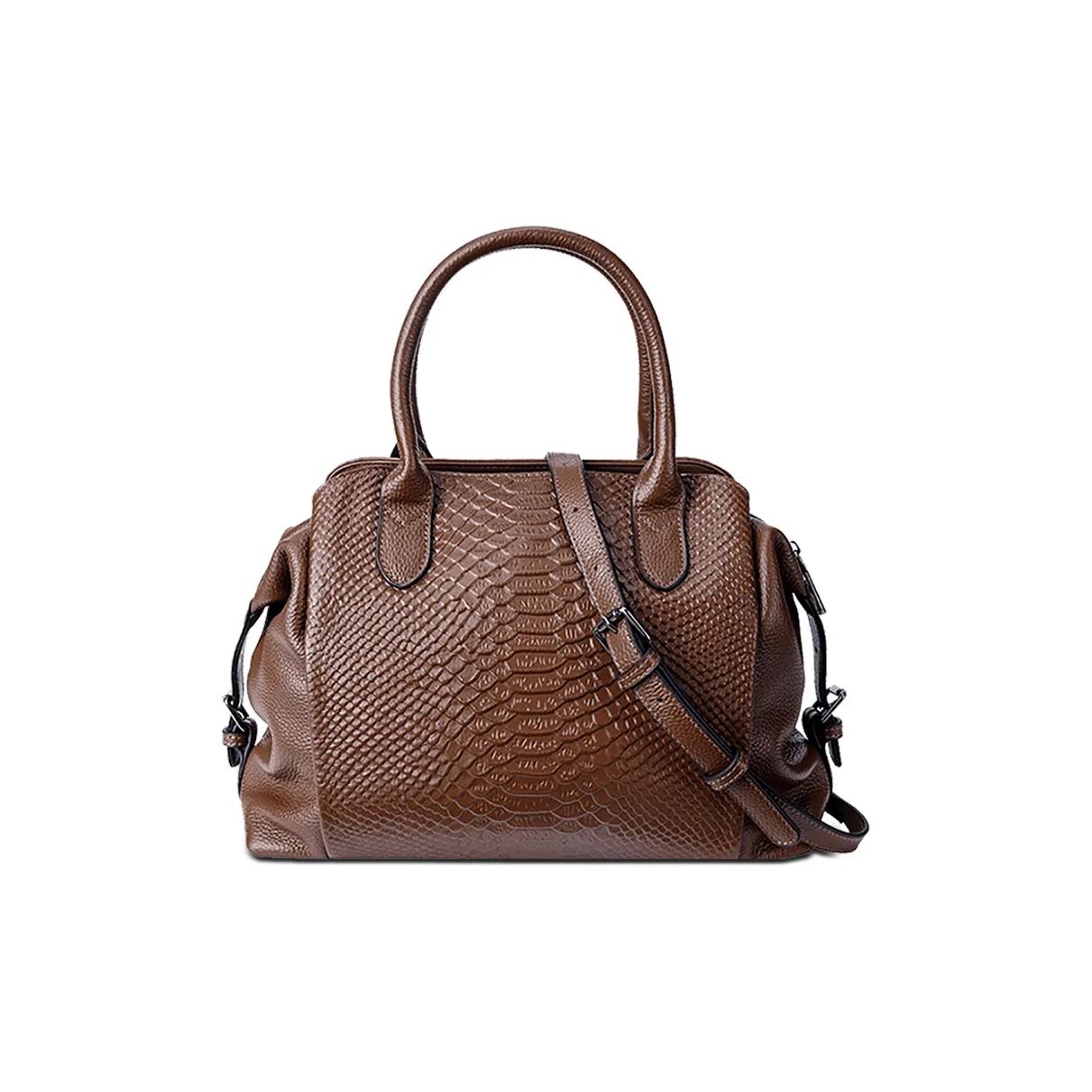 COMELY Коровья кожа с синтетической кожей большая женская сумка карамельный цвет