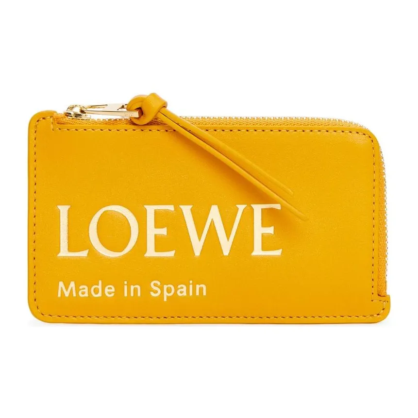 LOEWE Коровья кожа Держатель для карт Женский Подсолнух Желтый