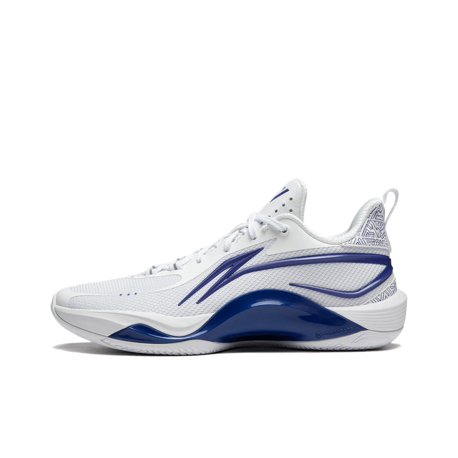 LiNing Shining FVV PE Cushioned Slip Resistant Lightweight Rebound Low Top Basketball Shoes Men's White Blue