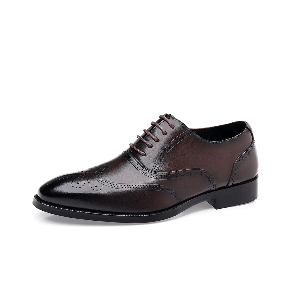 SHUPATE Dress Shoes Men's Low Top Brown/Black