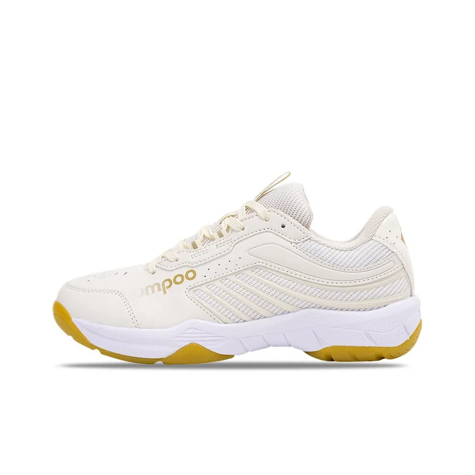 KUMPOO Амортизаторы Shock Slip-resistant Abrasion-resistant Низкий топ Бадминтон Обувь Unisex Бежевый Желтый