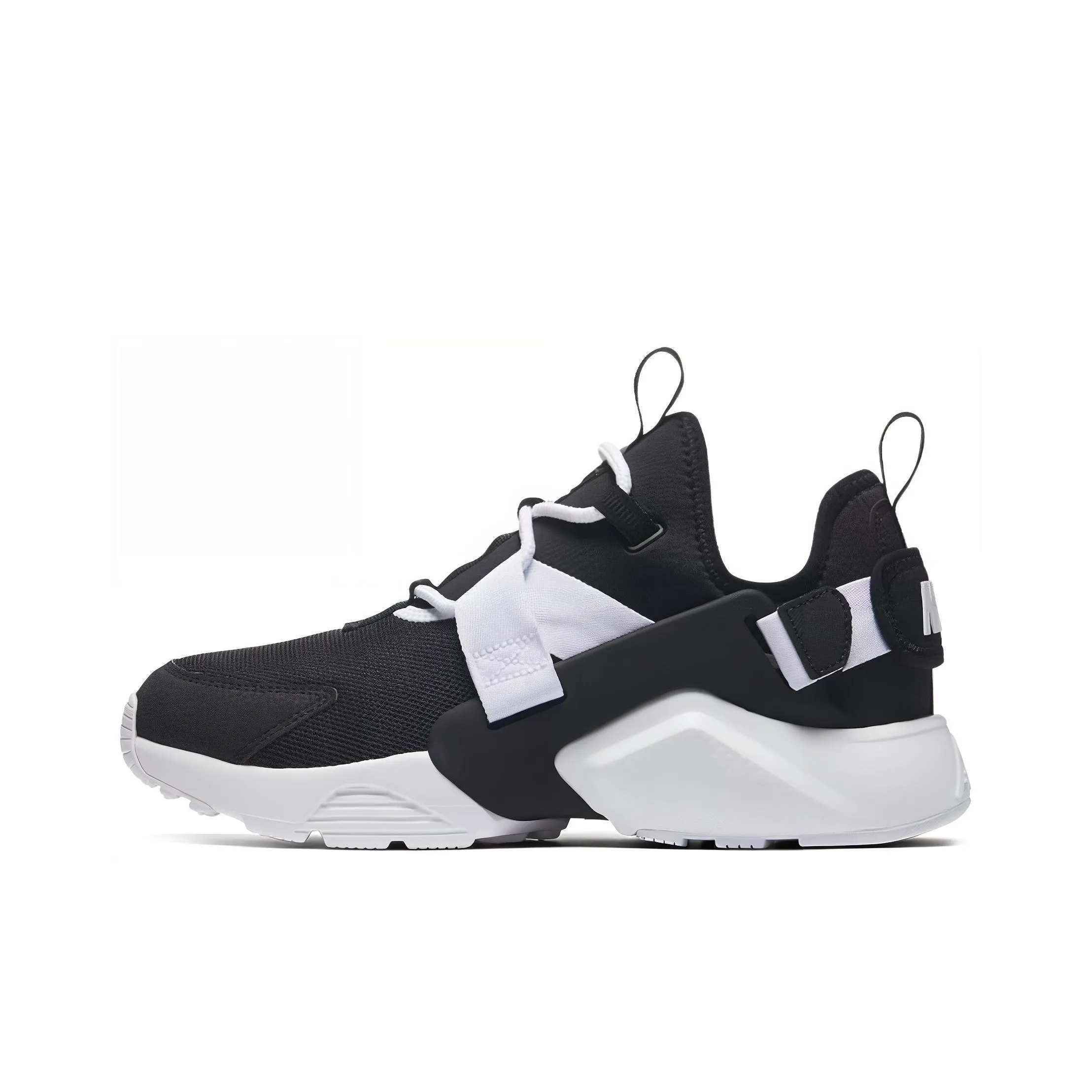 Nike Air Huarache Shock Absorbers Slip-resistant Low Top Casual Running Shoes Men's White Black Найк Эйр Хуараче Шок Абсорберз Слип-Резистент Низкий Топ Повседневные Беговые Кроссовки Мужские Белый Черный