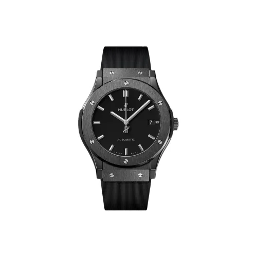 HUBLOT Автоматический Механический Movement Мужские Классические Фьюжн Часы 45 мм Черные