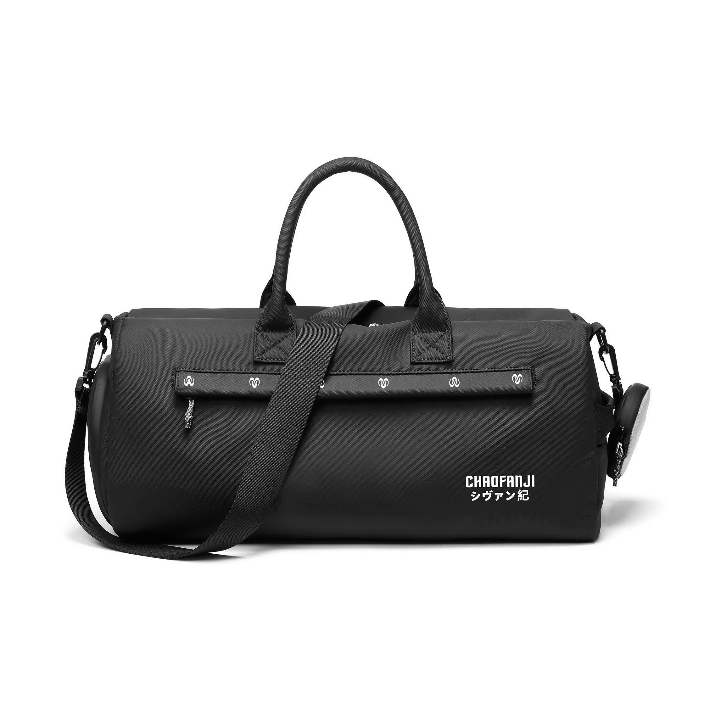 CHAOFANJI Membrana Dermalis Gym Bag, Travel Bag, Crossbody Bag, Bag Medium Size Unisex White/Black