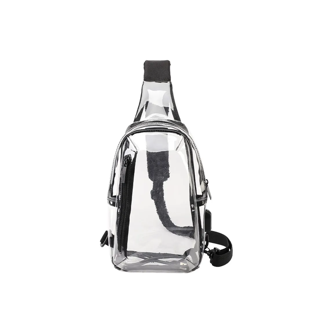 TINYAT PVC Sling Bag Crossbody Bag Shoulder Bag Small Size Unisex Transparent