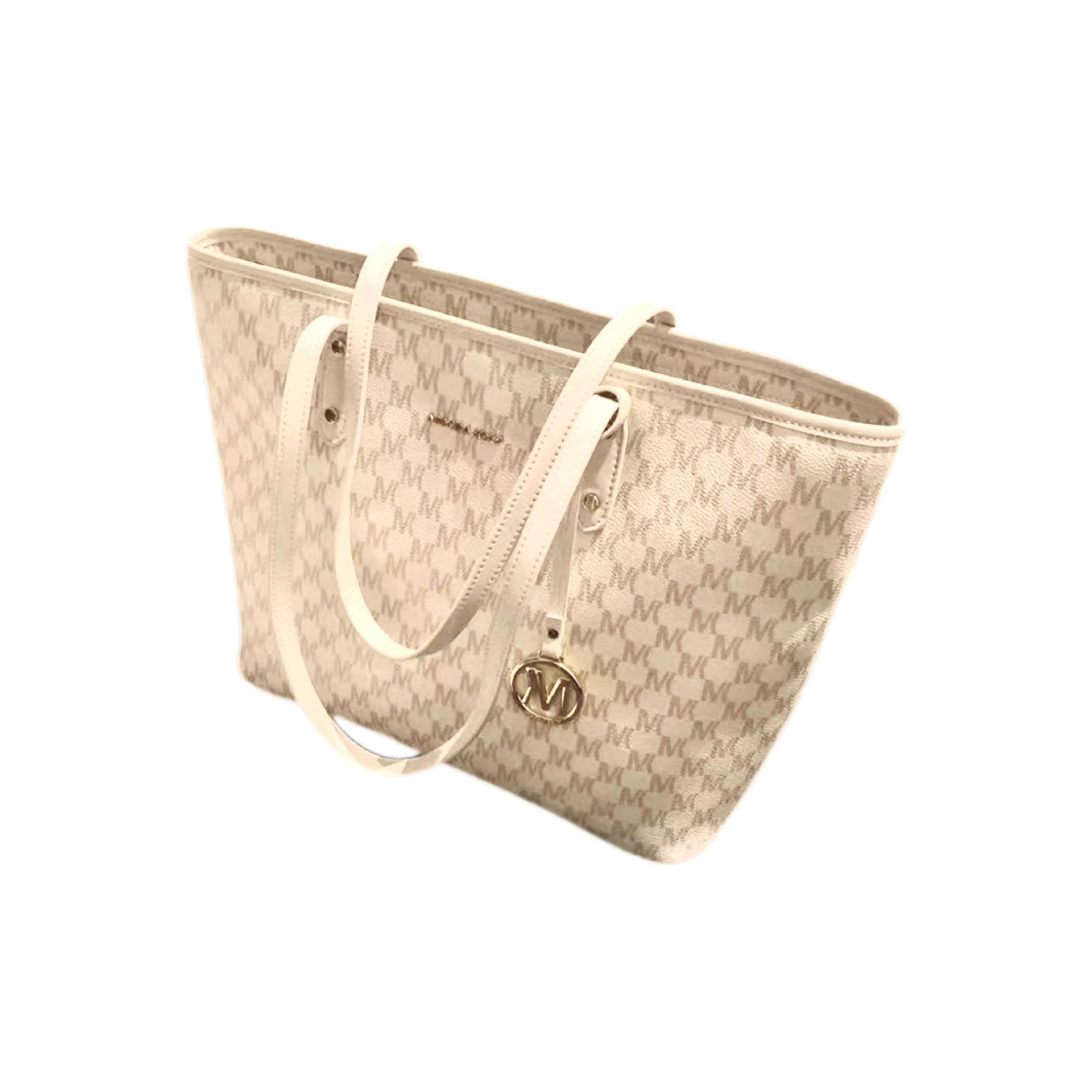 ALOENEY ПУ (полиуретан) Сумка-тоут Сумка для покупок Сумка через плечо Женская Экрю Розовая