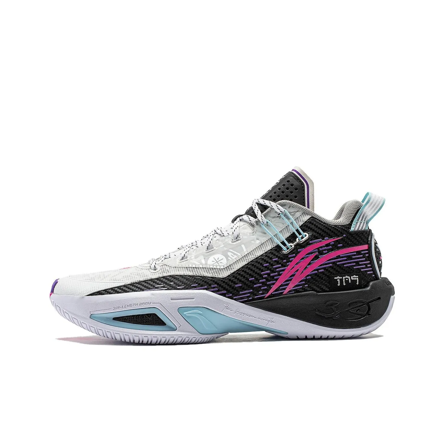 LINING Амортизация и Дышащий Низкий Топ Баскетбольные Кроссовки Мужские Черный Белый