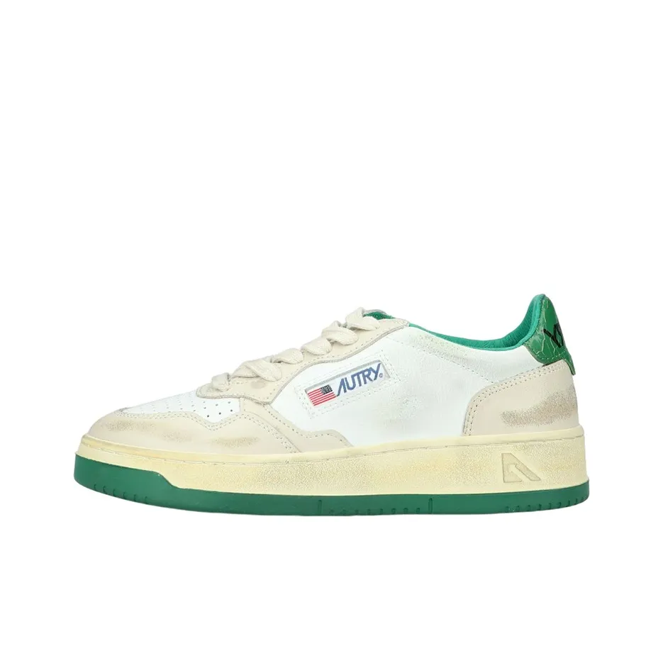AUTRY Medalist Low Super Vintage Sneakers 'White Green' Women's