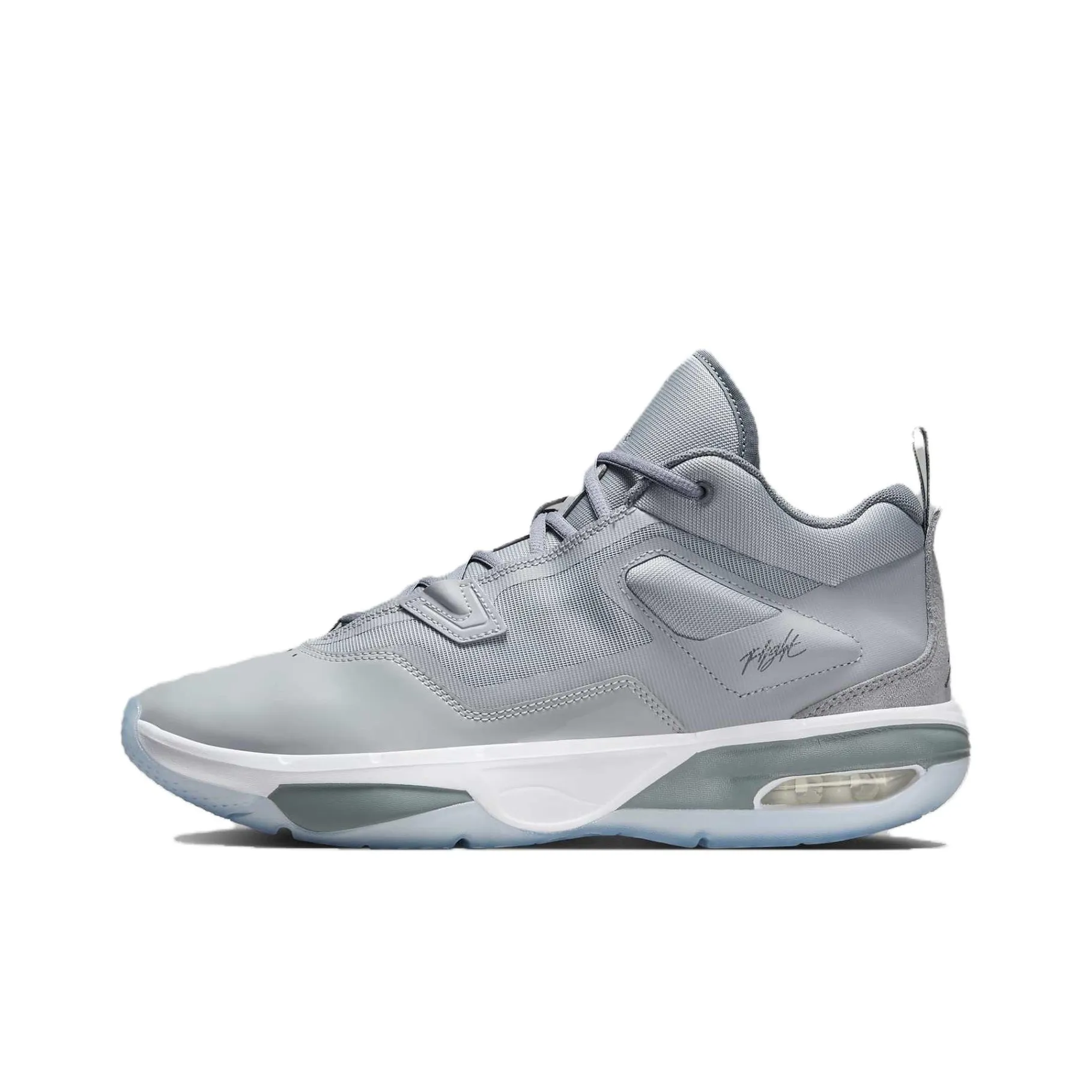 Jordan Stay Loyal 3 Anti Slip Wear Resistant Mid Top Running Shoes Men's Silver