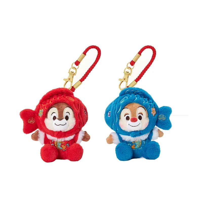 Disney 2024 Новый год Коллекция Mickey Mouse и Friends Ключница Chip 'n Dale Набор Куклы Плюшевая Подвеска 11,5 см Высота