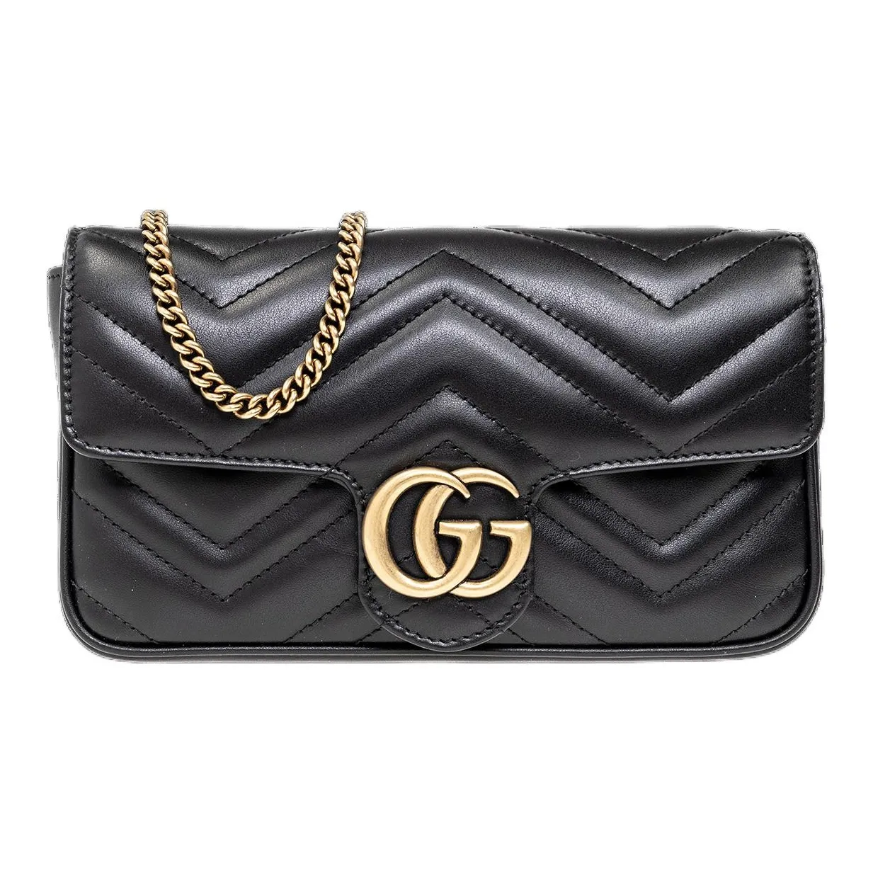 GUCCI GG Marmont Leather 2 in 1 Combo Bag, Shoulder Bag, Crossbody Bag Mini Women's