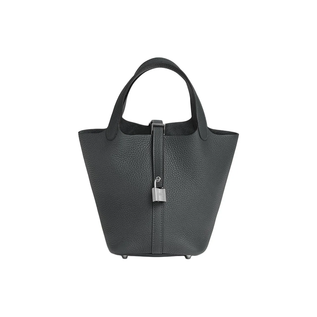 HERMES Picotin Lock Clemence Bullock Leather Basket Bag, Bucket Bag, Handbag Women's H0 Misty Gray