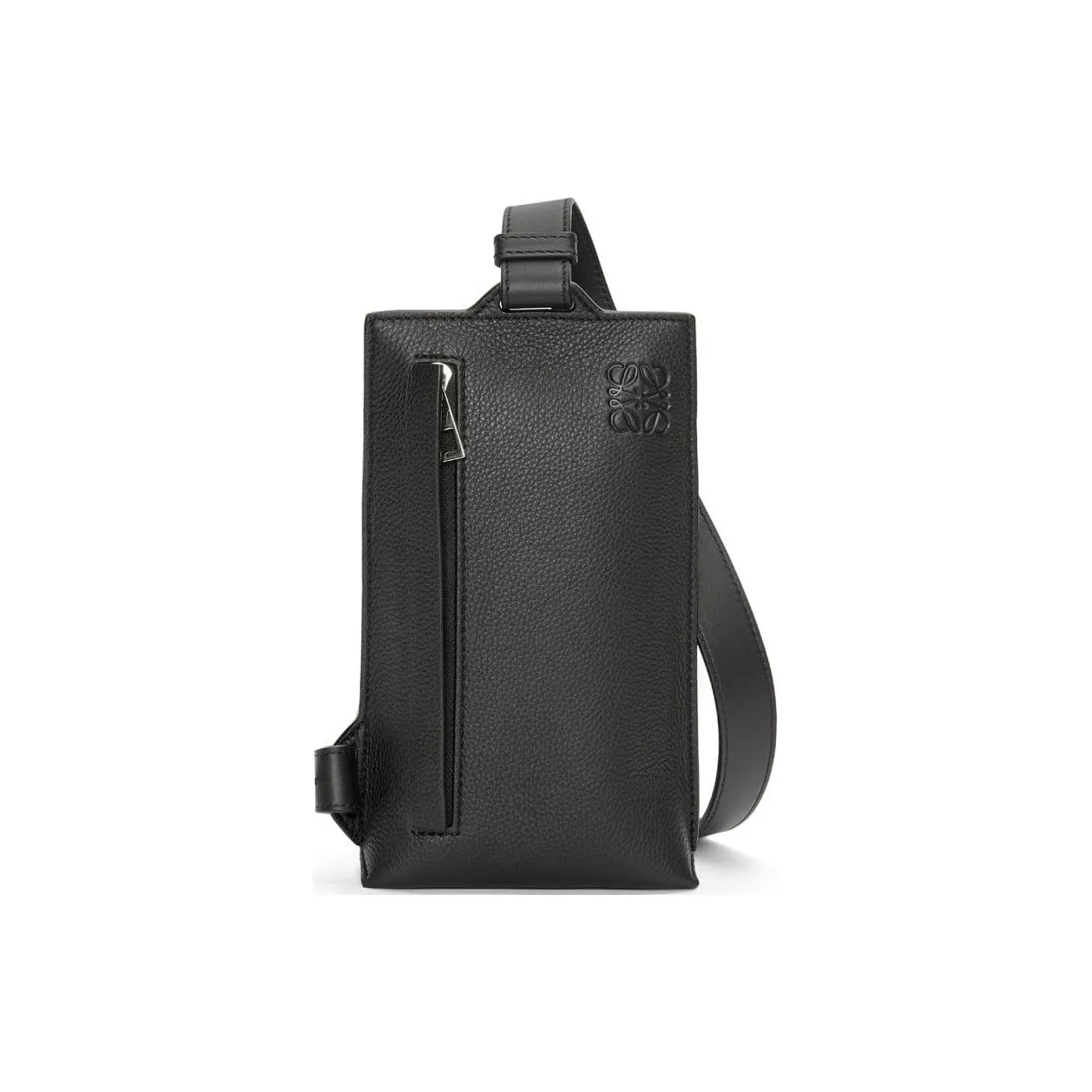 LOEWE Grained Calfskin Fanny Pack Sling Bag Crossbody Bag Men's Black