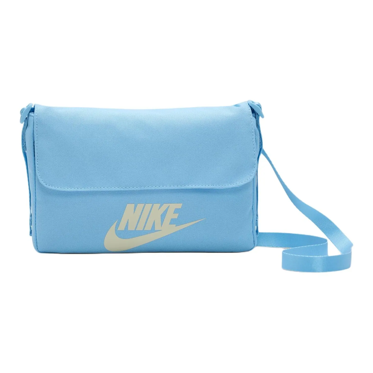 Nike Polyester Messenger Bag Shoulder Bag Crossbody Bag Women's Water Bottle Blue With Coconut Milk