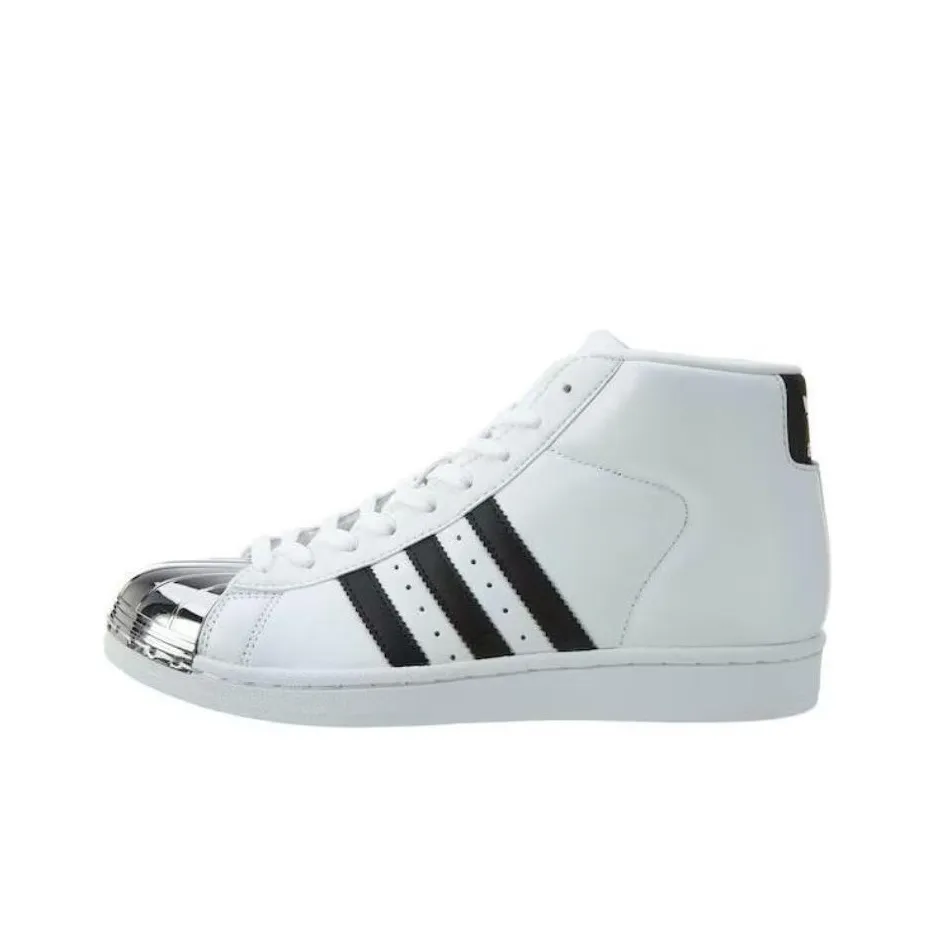 Adidas Promodel Metal Toe White Black Gold Metallic Women's