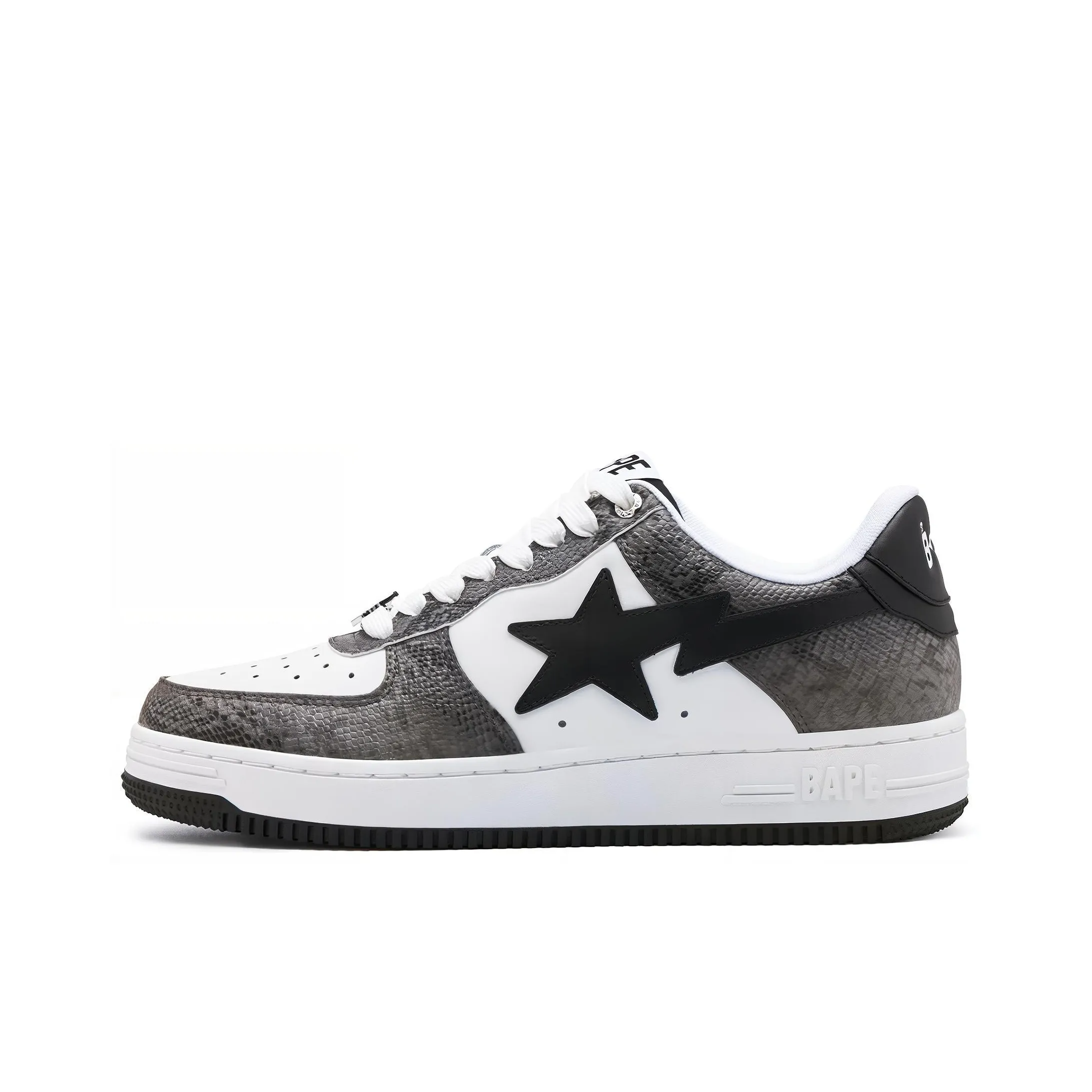 A BATHING APE STA Устойчивые к истиранию низкие кроссовки для скейтбординга Женские Черный Белый