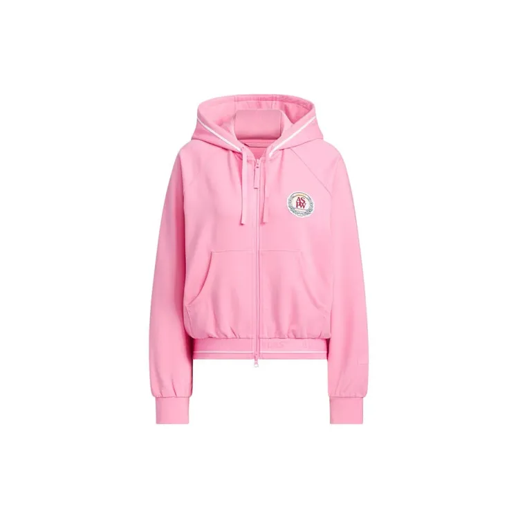Adidas Verbiage Crop Jacket Jackets Coats Women's Blessing Pink