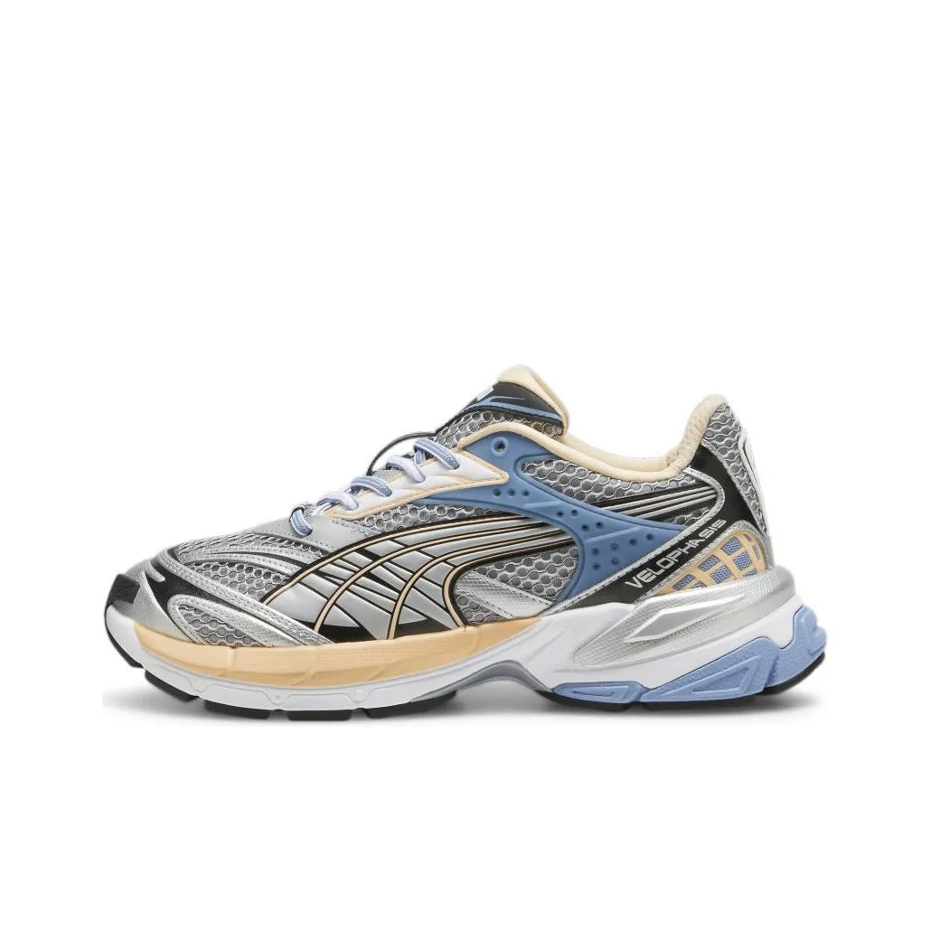 PUMA Velophasis Phased Low Top Casual Shoes Unisex Silver Blue