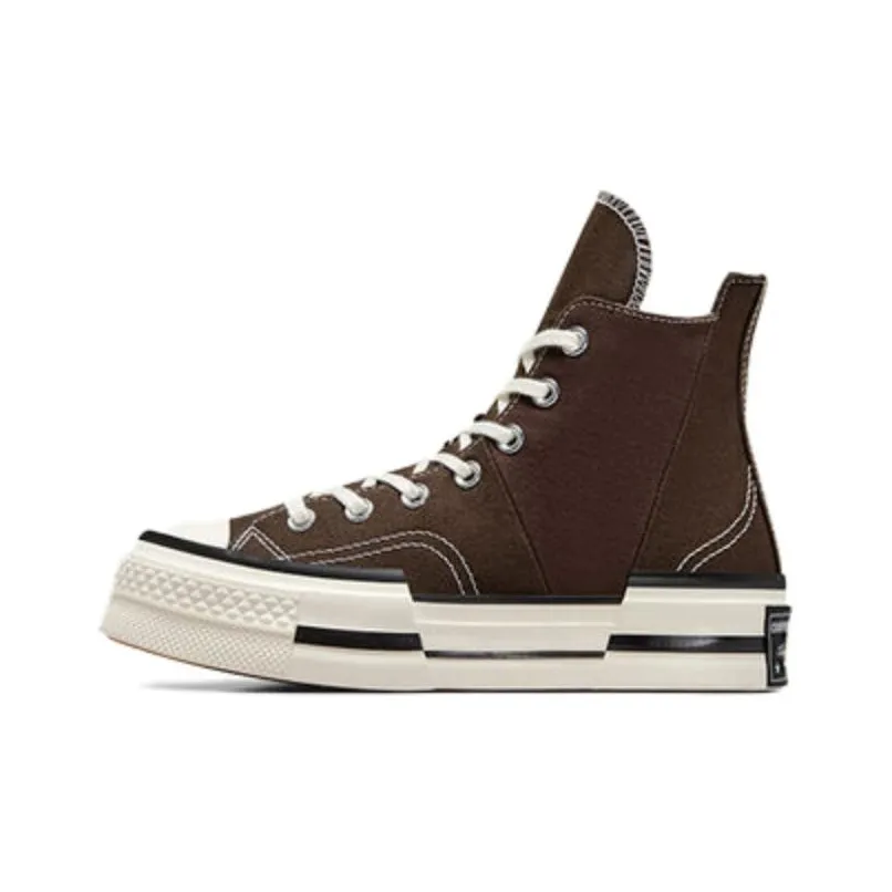 Converse Chuck 70 Plus Устойчивые к истиранию Дышащие Высокие Кеды Унисекс Умбра