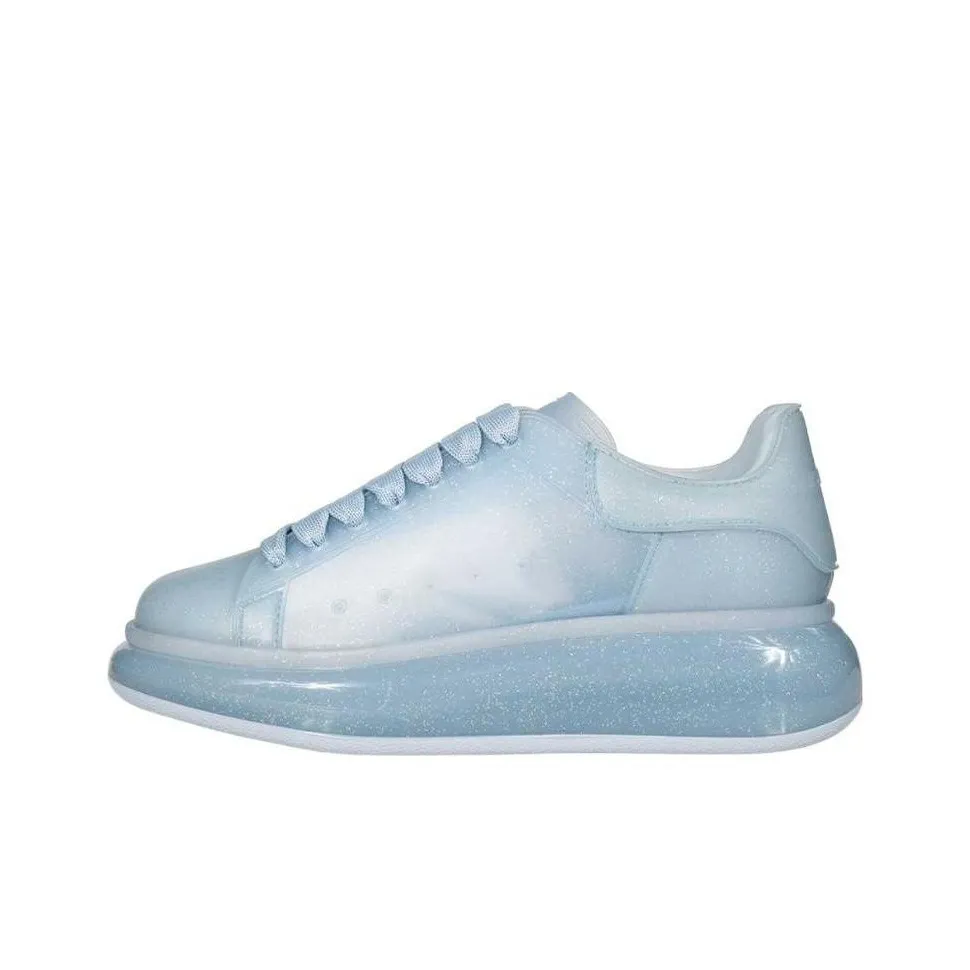 Alexander McQueen Oversized Low Top Skateboard Shoes Women's Blue