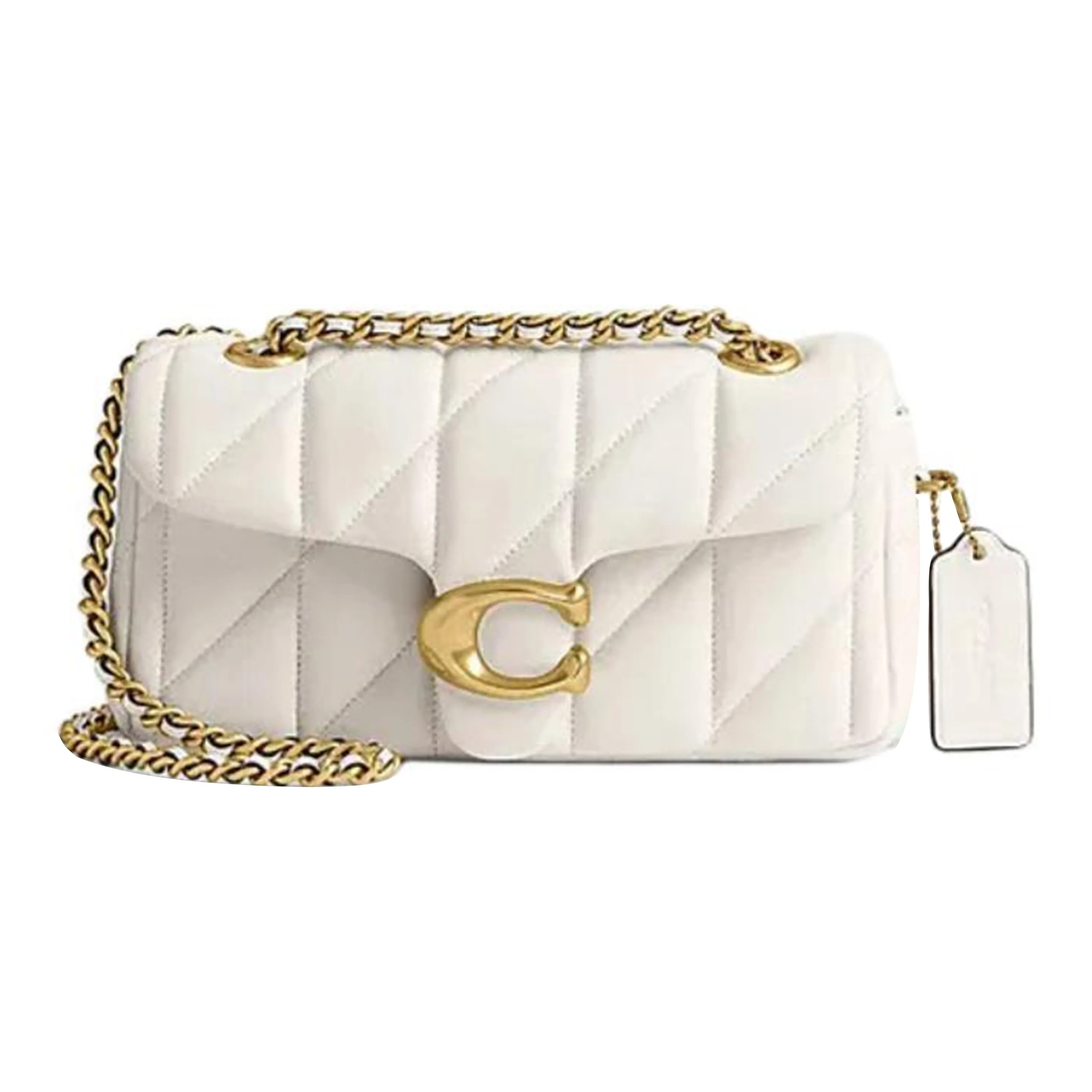 COACH Tabby Sheepskin Pillow Bag Handbag Shoulder Bag Small Size Women's Chalk White