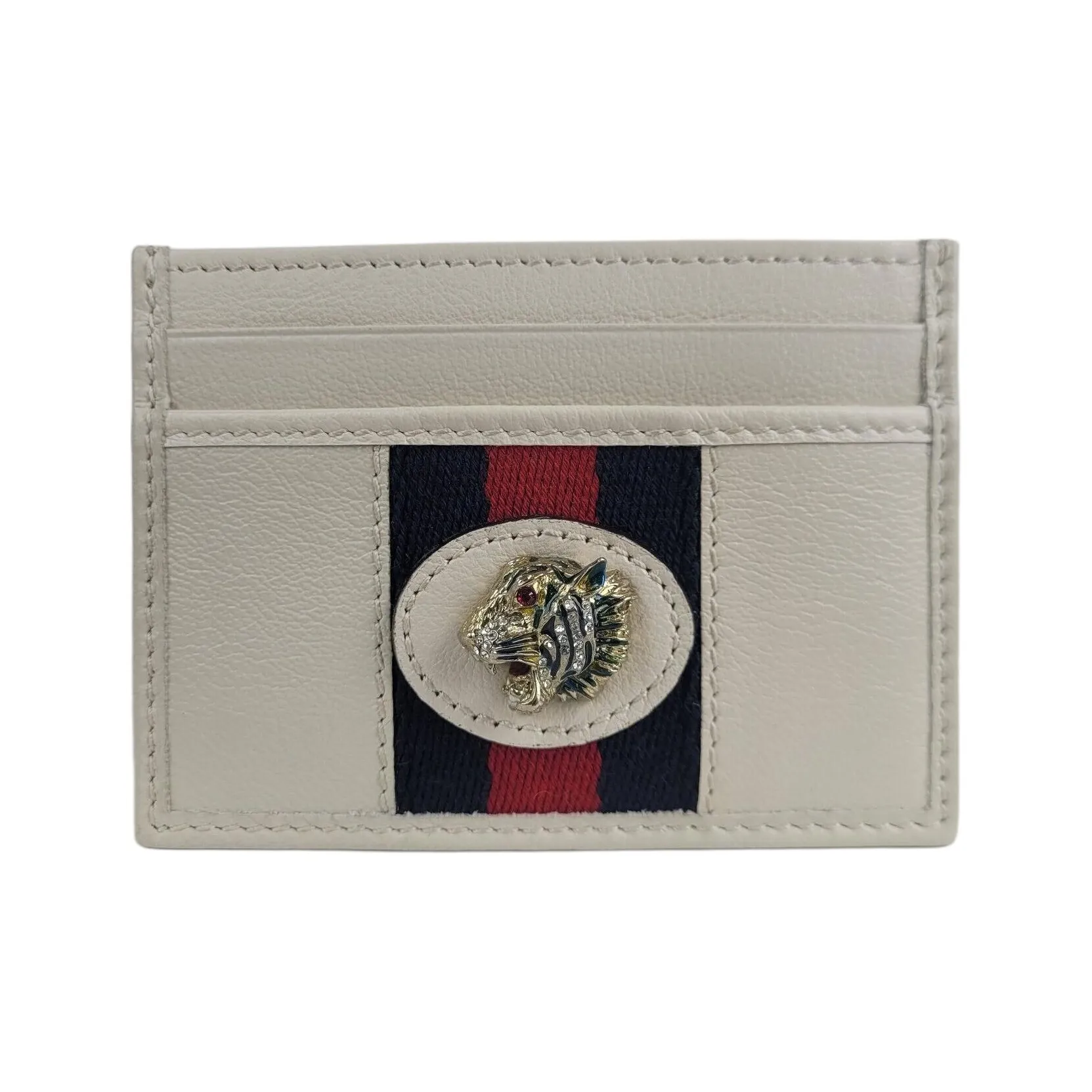 GUCCI Rajah Кожа Кошелек Держатель для карт Держатель для карт Женская Белая