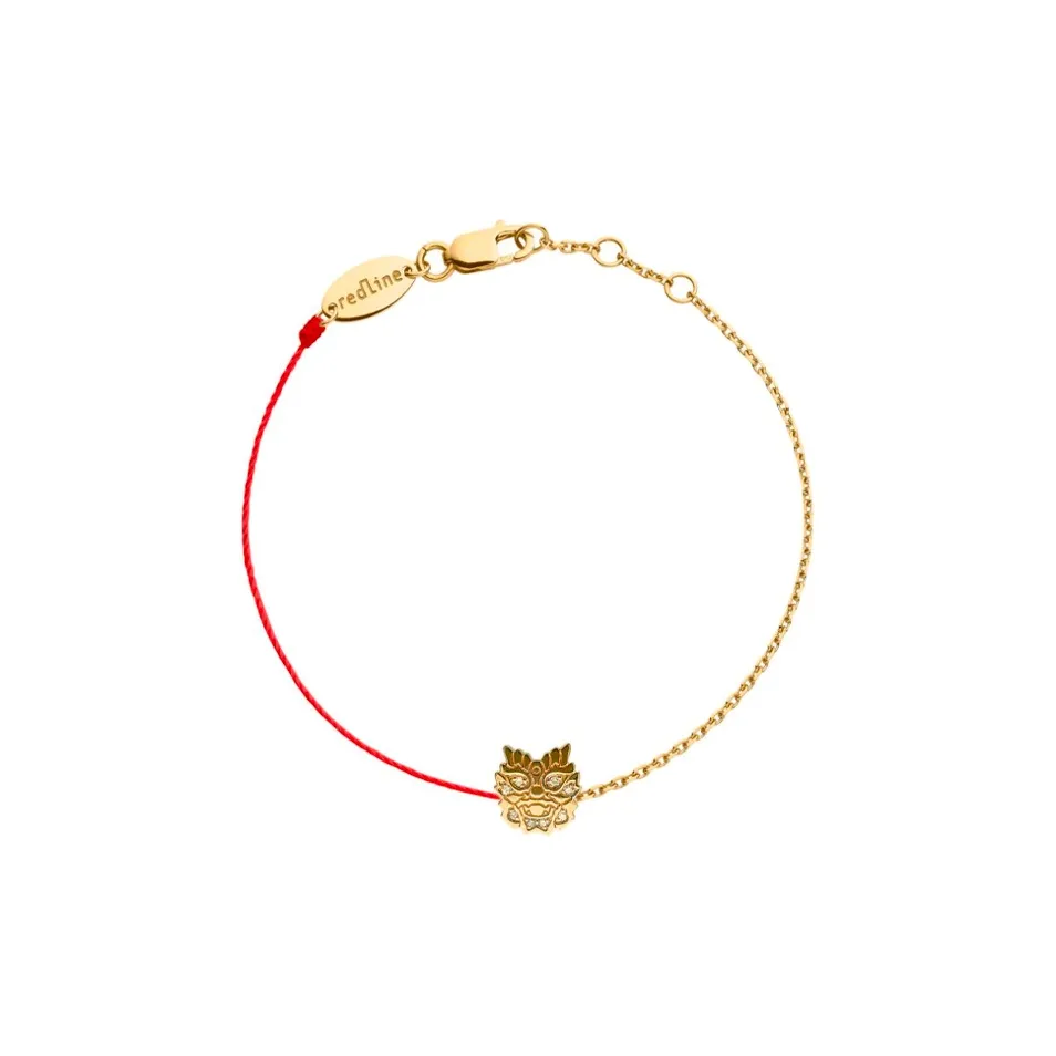 Redline Diamond, Gold, Cord Bracelets Unisex Red