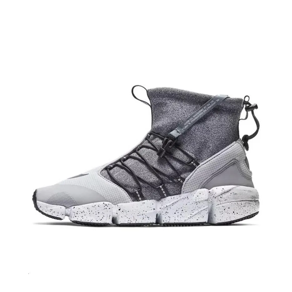 Nike Air Footscape MID Utility DMWolf GREY Амортизация Износостойкий MID Топ Повседневная обувь Унисекс Серый