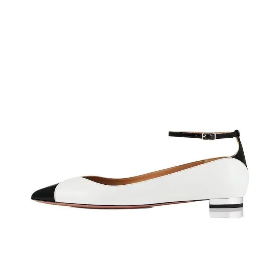 AQUAZZURA Pinot Leather Ballerina Shoes
