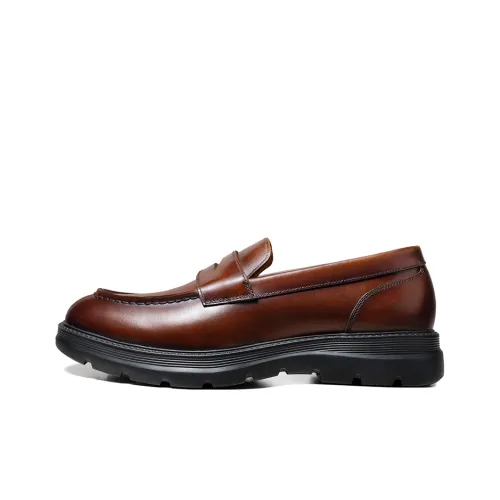 Zuti Мужские повседневные туфли Low Top Коричневый ZA012 Мужские