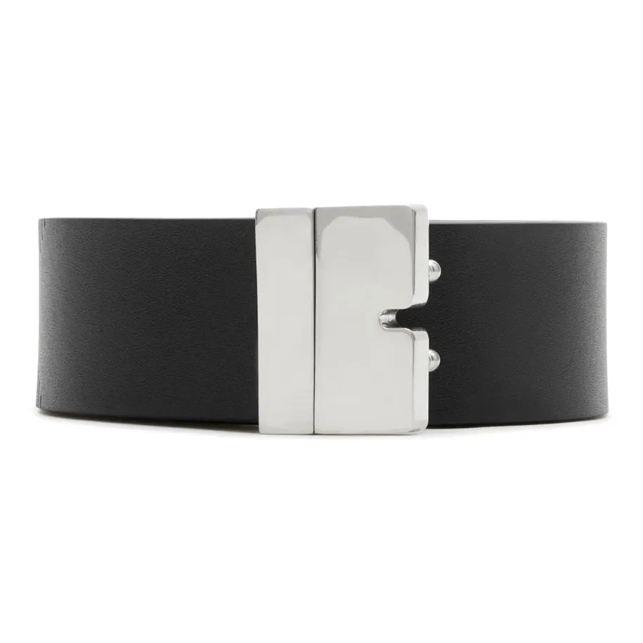 Ремни из кожи с покрытием из палладия Burberry мужские черные ширина 3 5 см