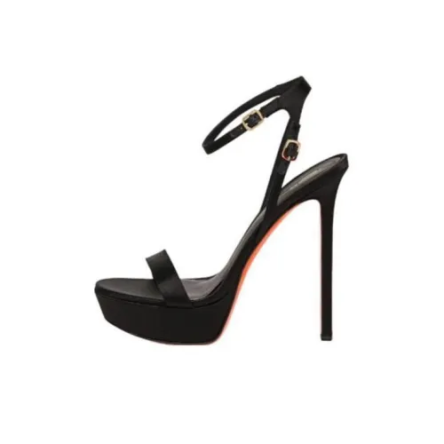 Santoni One Ремень Сандалии Черные Женские