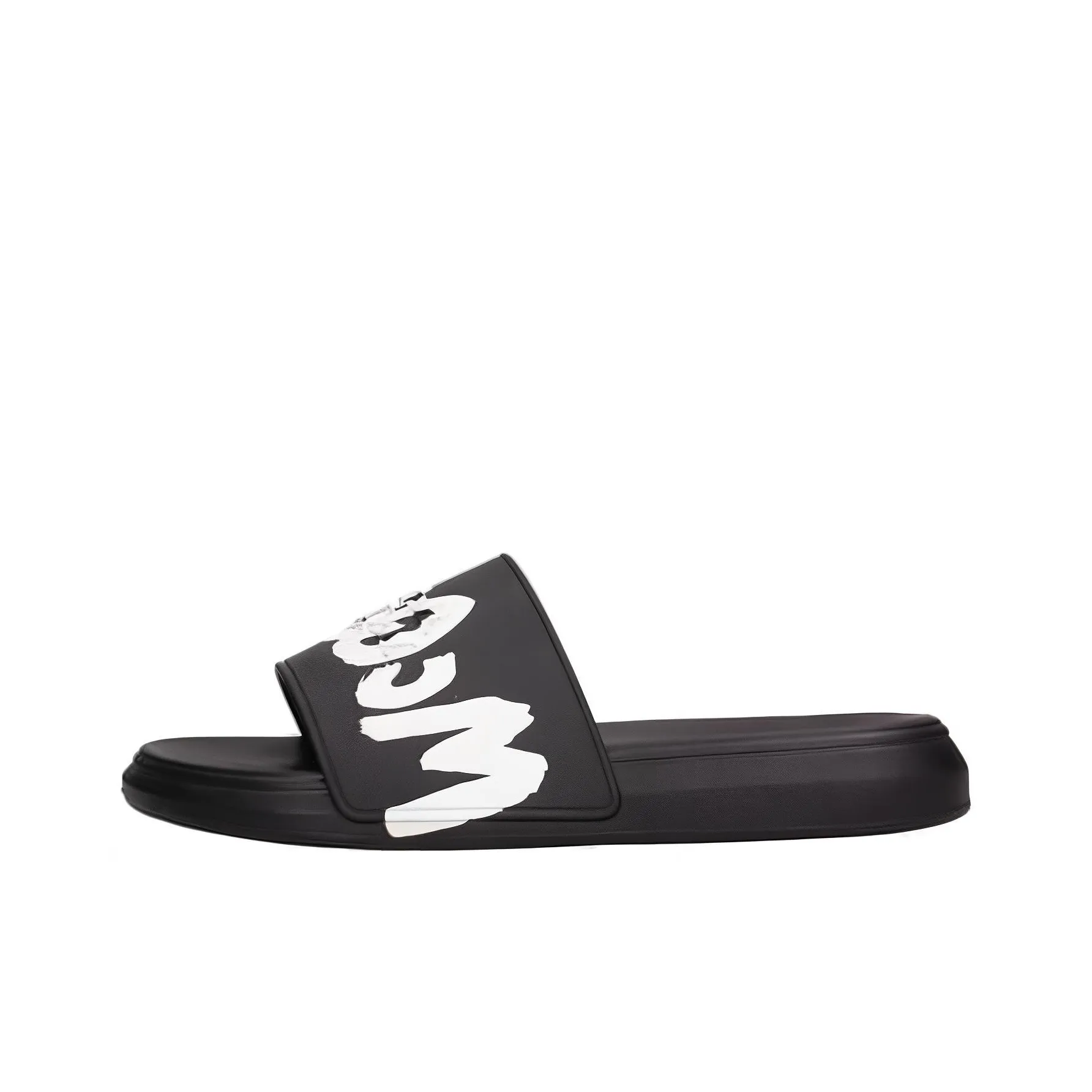 Alexander McQueen Graffiti Logo Slides Women's
