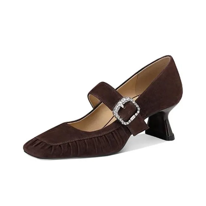 JESSICA SOPHIA Грубый каблук Туфли Мэри Джейн Женские