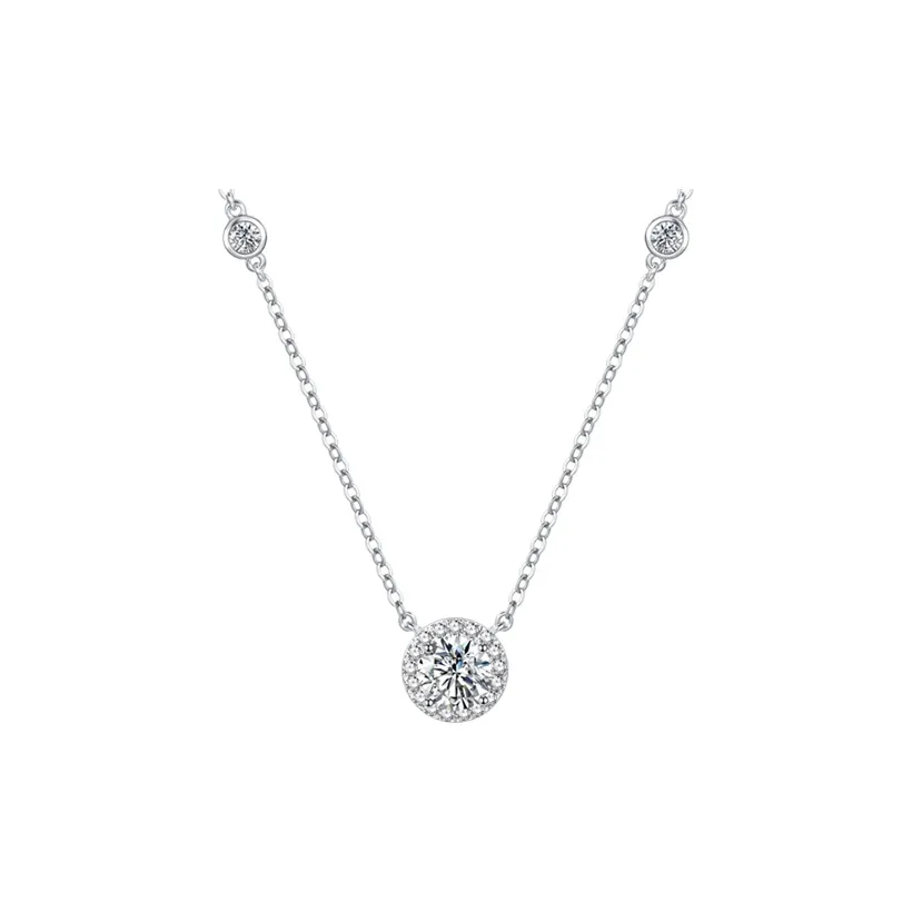 FANCI S925 Silver Set With Gemstones Necklaces Women's White