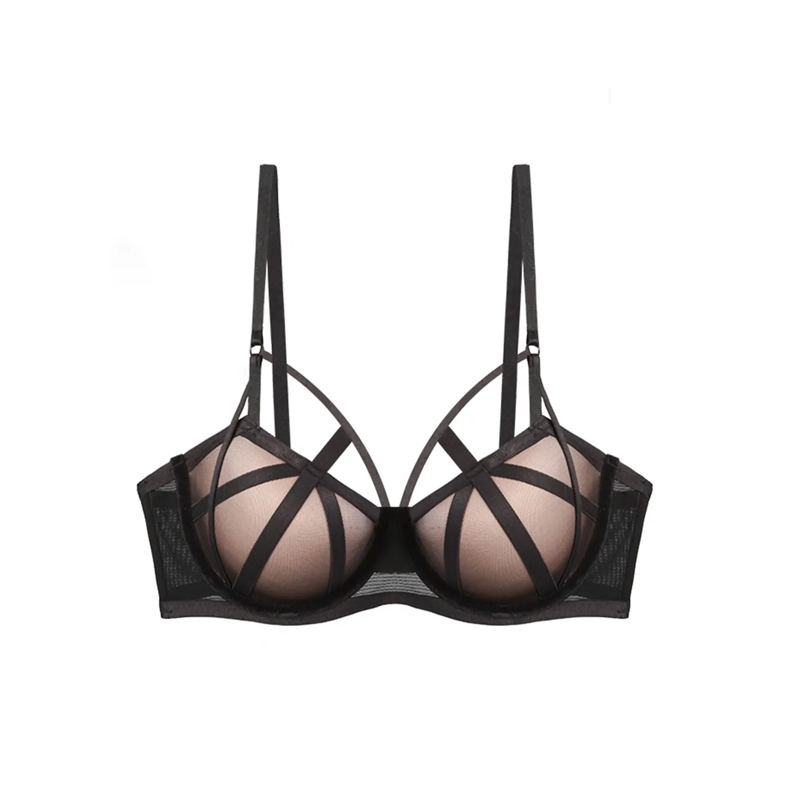 Flowers In Water Bra Women's Black