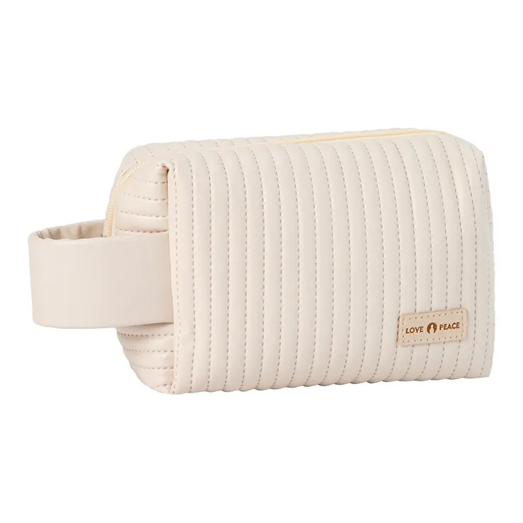 ALOENEY ПУ (полиуретан) Косметичка Сумка для хранения Стандартная Женская Розовая Кофейная Бежевая Светло-синяя Светло-зеленая