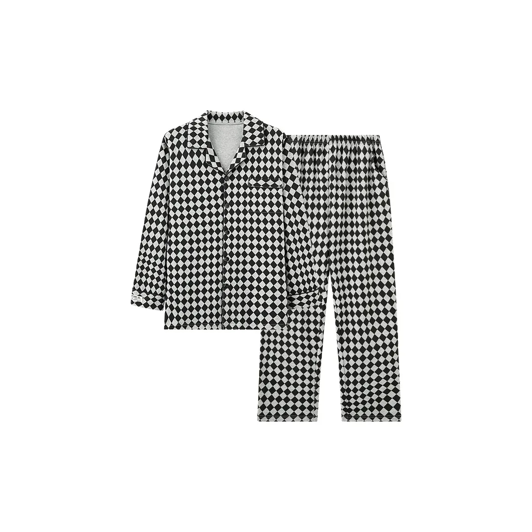 White Ran Черный Мужской Пижамный Комплект