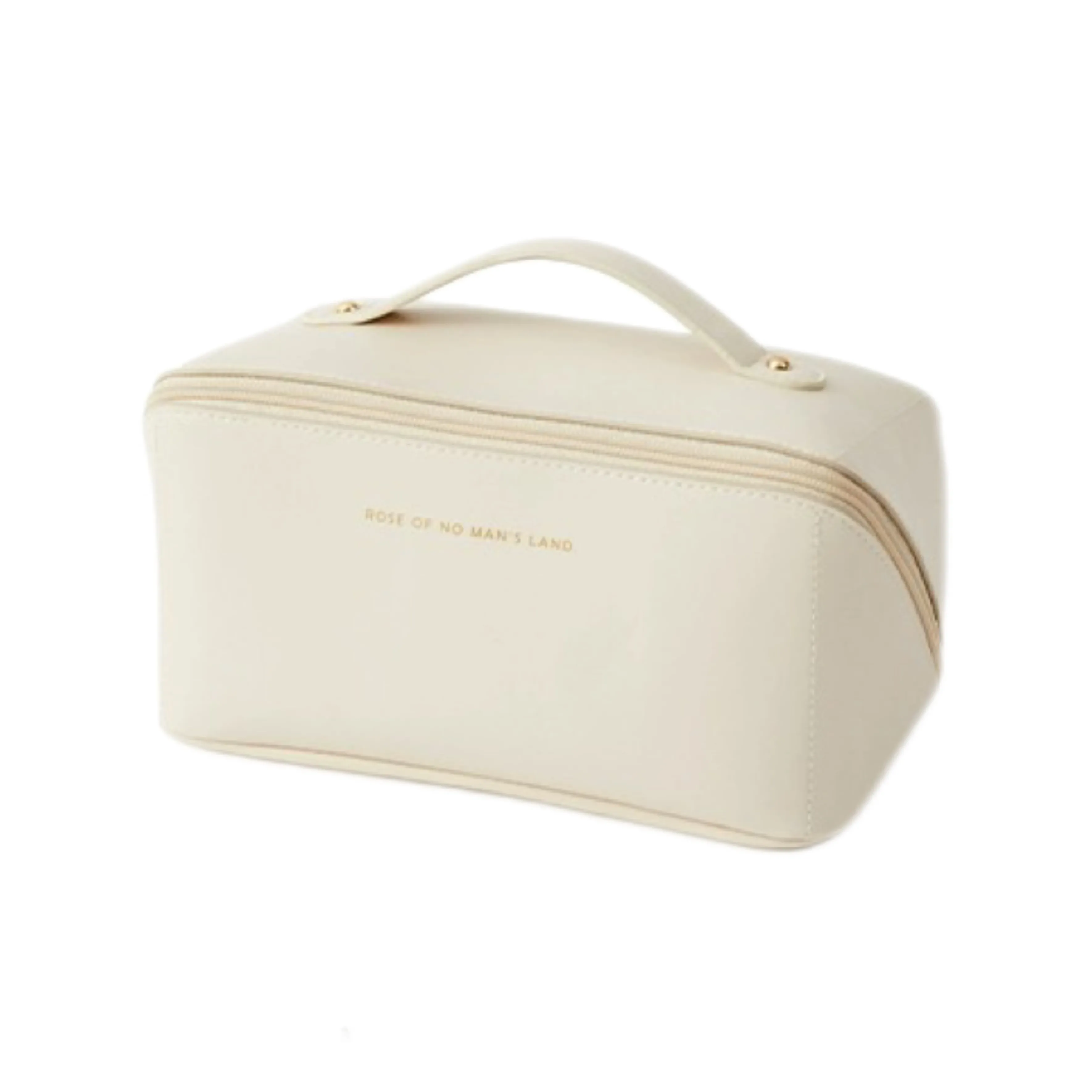 ALOENEY ПУ (полиуретан) Туалетная сумка косметичка стандартная женская молочный абрикос белый розовый классический черный