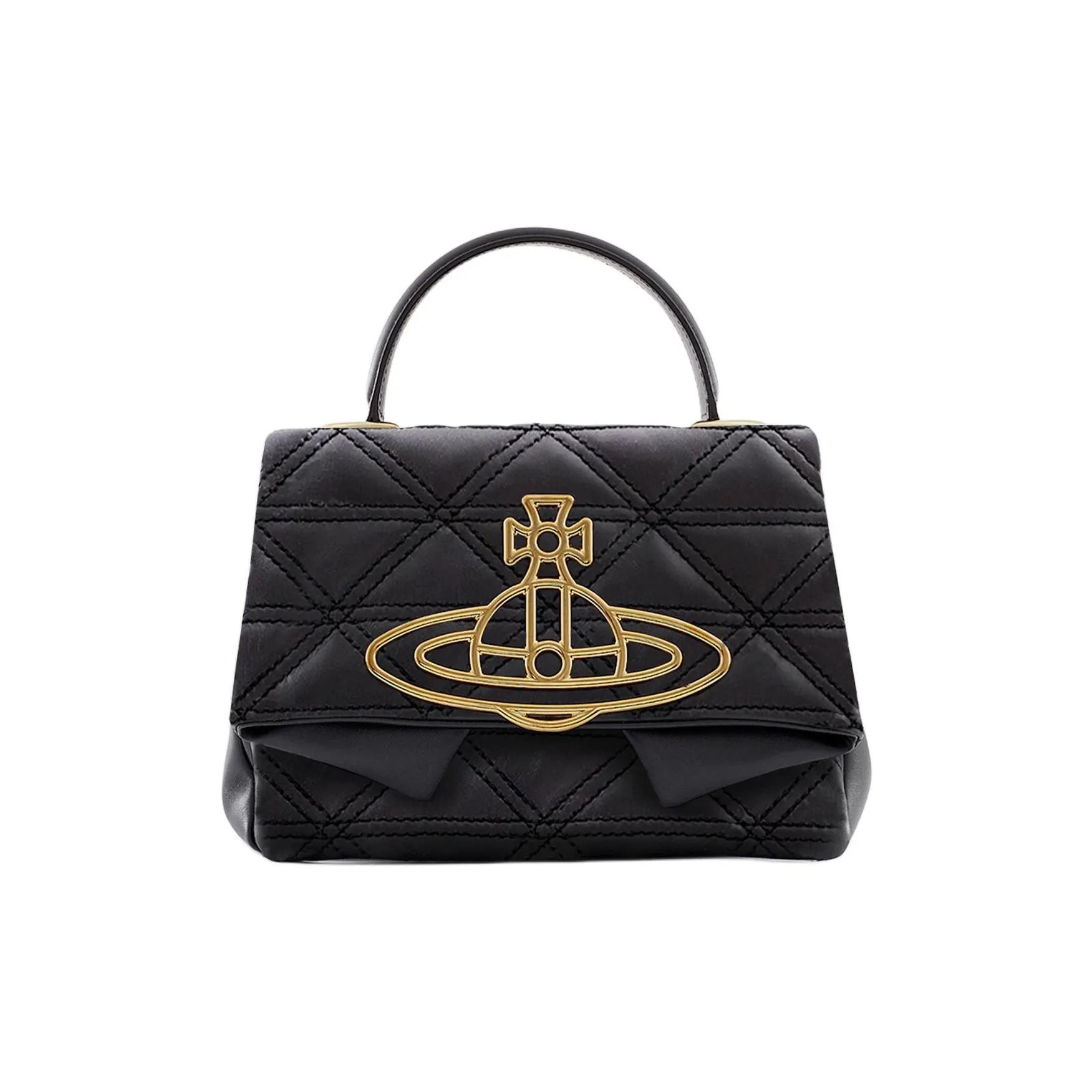 Vivienne Westwood Leather Portable Crossbody Bag, Shoulder Bag Women's Black