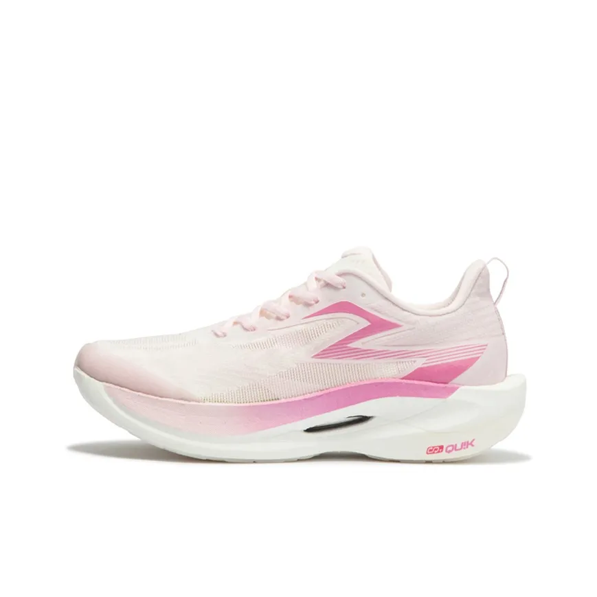 361° Fly 2ET Low Top Long Distance Running Shoes Unisex Pure White Pink
