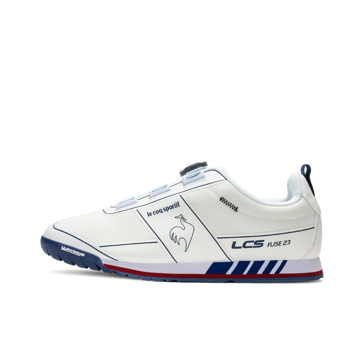 Le Coq Sportif Амортизация Противоскользящий Устойчивый к истиранию Водонепроницаемое покрытие Низкие кеды для велосипеда Унисекс Белый