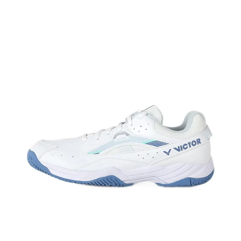 VICTOR Low Top Badminton Shoes Unisex White Blue