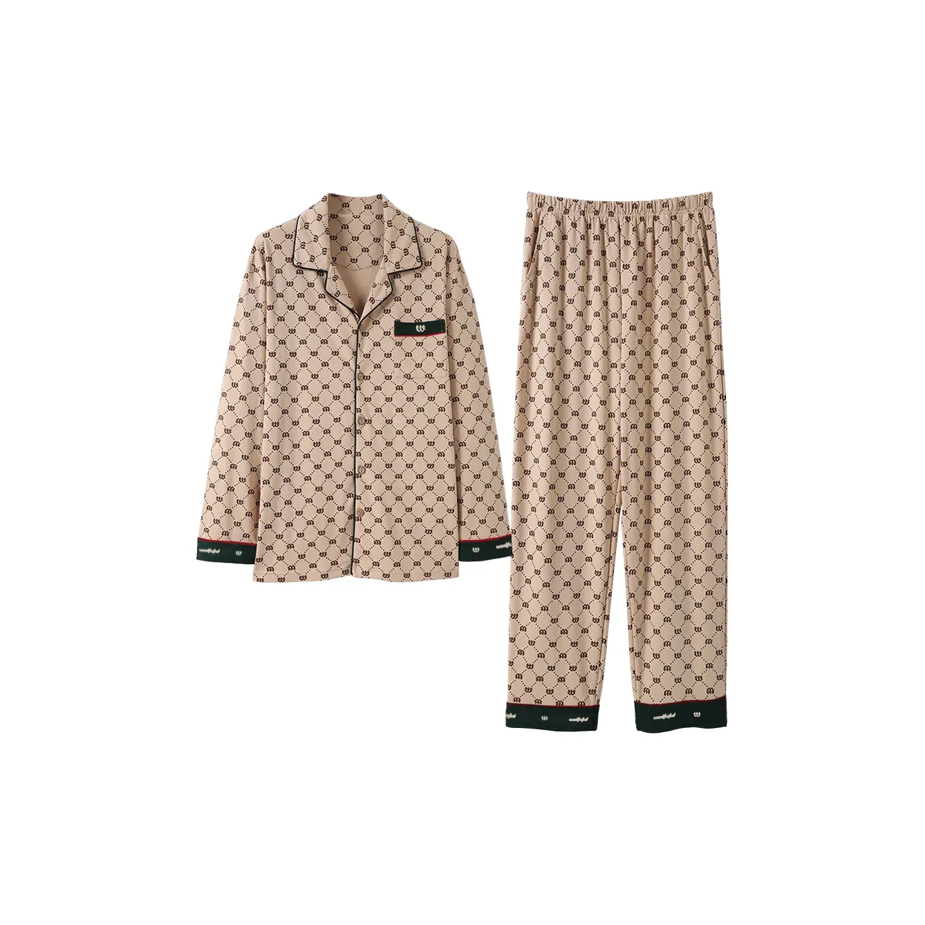 WOLFSFUL Loungewear & Sleepwear Men's Khaki