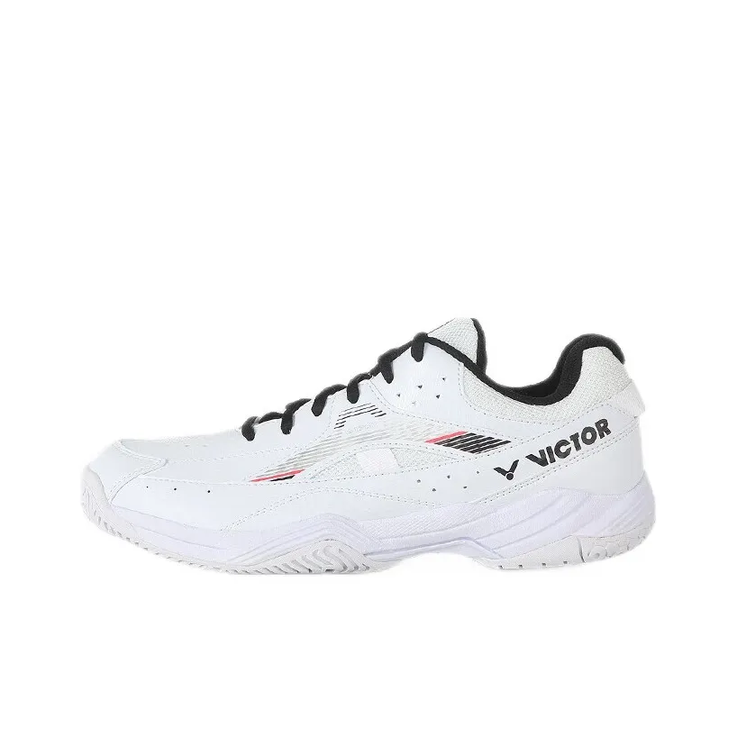 VICTOR Low Top Badminton Shoes Unisex White Black