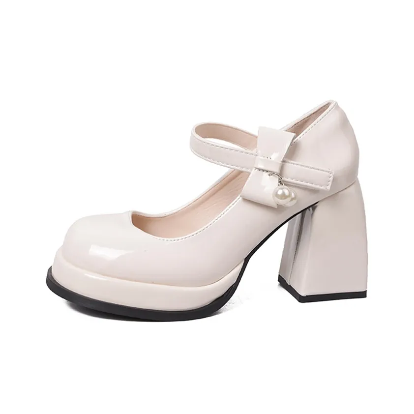 KATHRYN WILSON Грубый каблук Туфли Мэри Джейн 8 см Женские