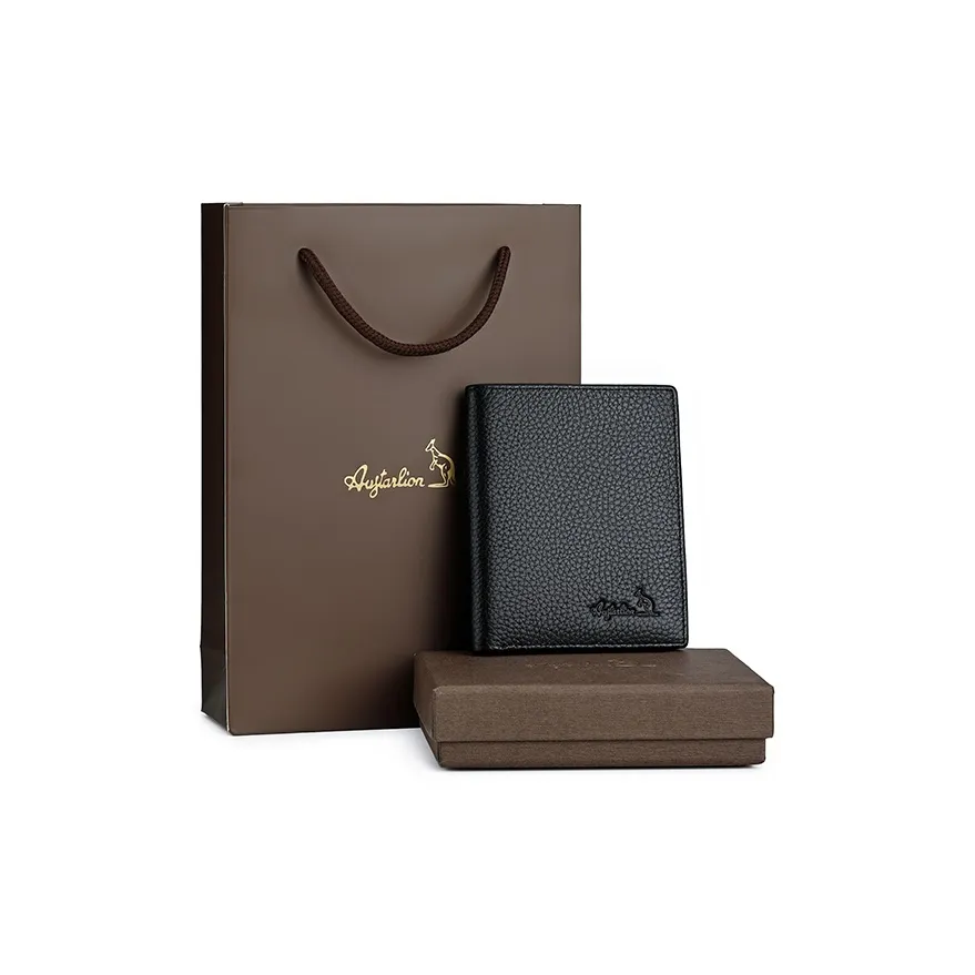 AUGTARLION Кошелек из натуральной кожи кошелек кошелек стандартный мужской черный