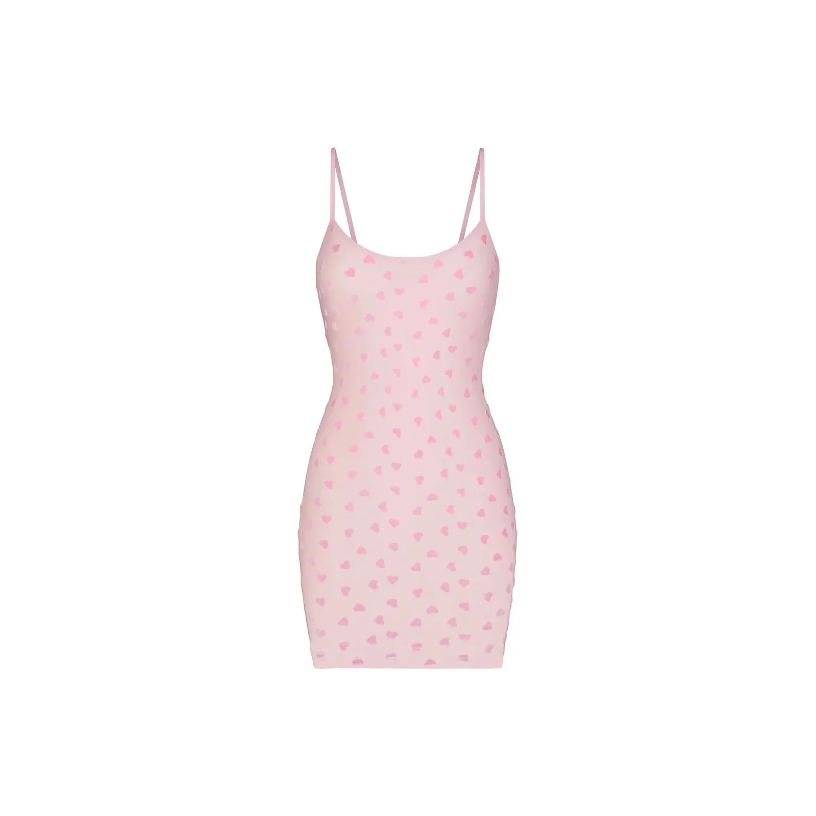 SKIMS Valentine's Day Collection SHEER VELVET SLIP DRESS Nightgown Women's BABY PINK/Light Pink