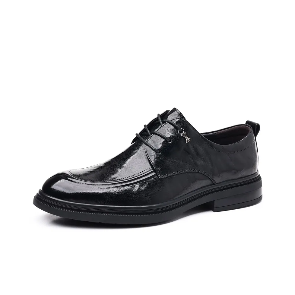 Romon Dress Shoes Men's Low Top Black, Brown